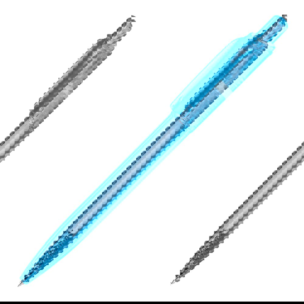 Ball pen Ducal Clear transparent (RX210 refill) - Transparent / Light Blue