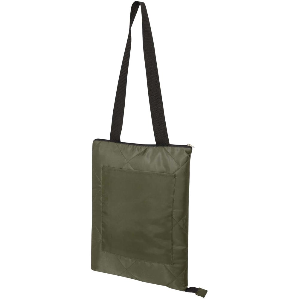 Clary picknickdeken van gerecycled GRS-polyester - Bosgroen
