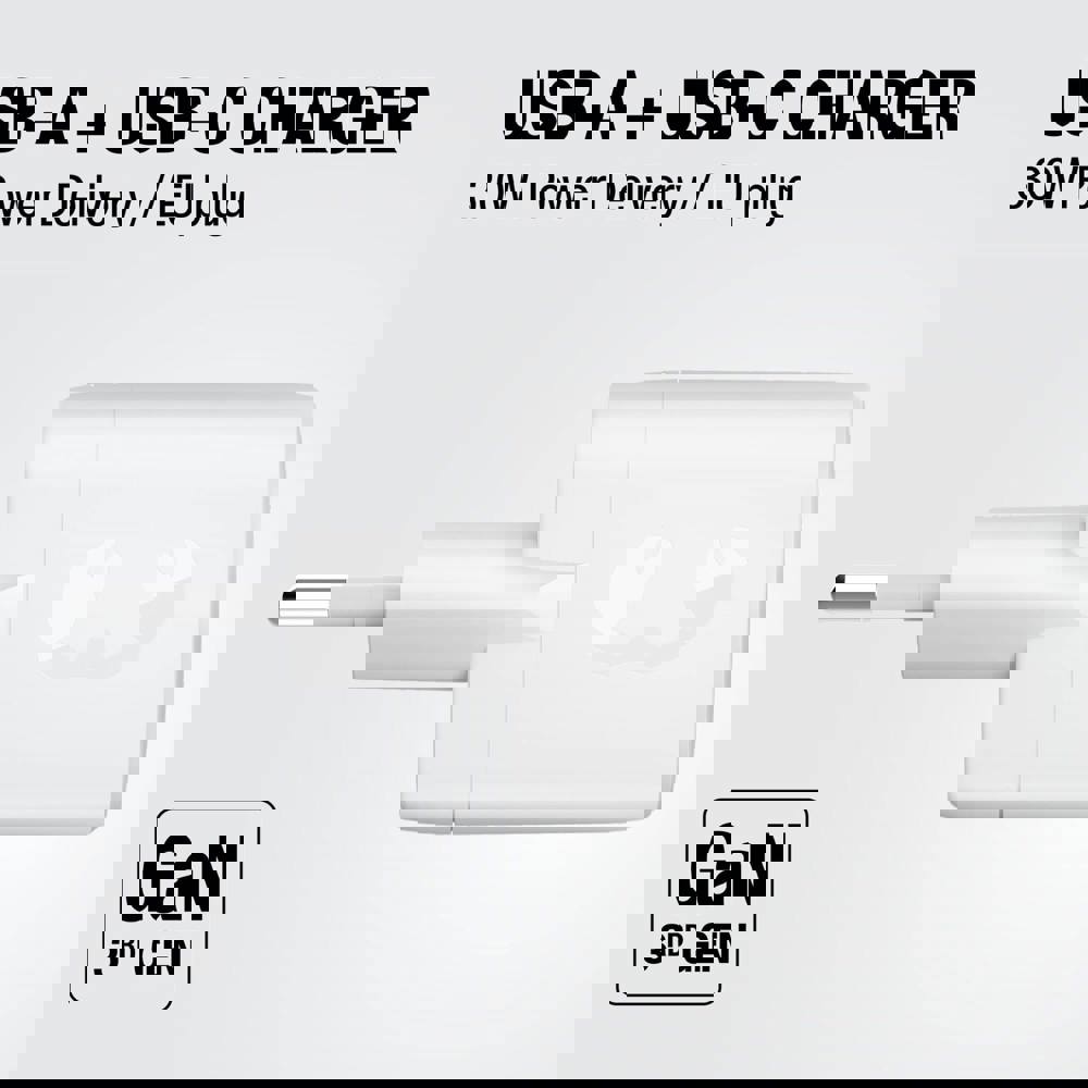 Fresh 'n Rebel 30W Snellader GaN USB-C &amp; USB-A