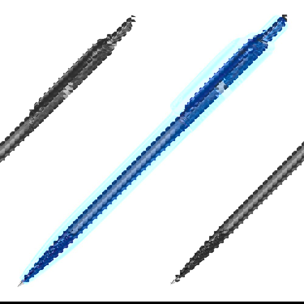 Ball pen Ducal Clear transparent (RX210 refill) - Transparent / Blue