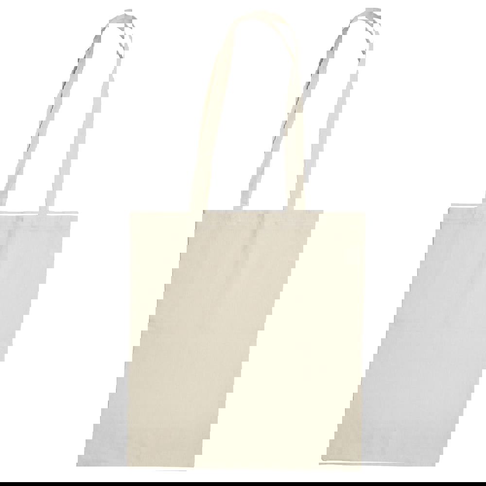 Baumwolltasche mit langen Henkeln, 140 gr/m² - Natur (Natural) / Natur