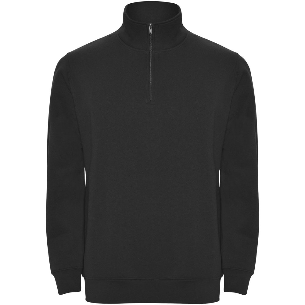 Aneto Pullover mit Viertelreißverschluss - schwarz