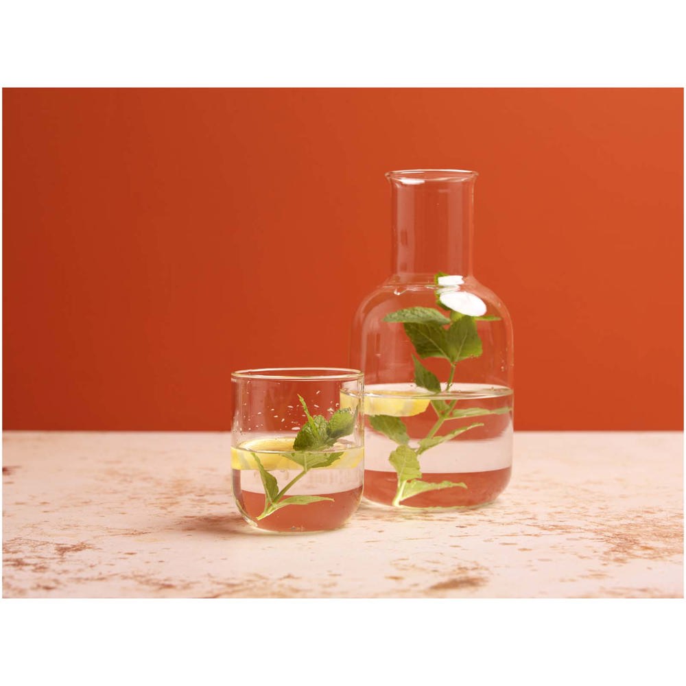 Amelie glass carafe and cup set with matt finish