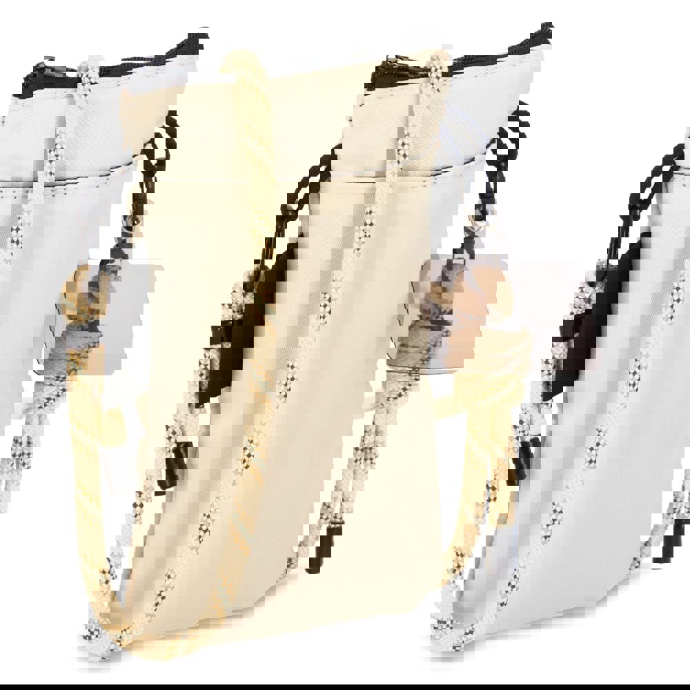 Crossbody Beutel mit Paracord Gurt - Beige