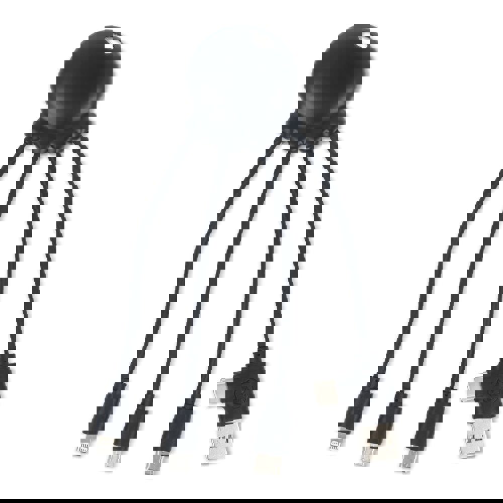 4009 - Xoopar Octopus OBP cable Ocean Bound Plastic - Black