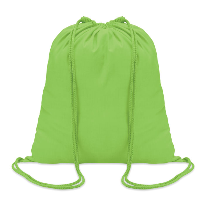 COLORED - 100gr/m² cotton drawstring bag - Lime
