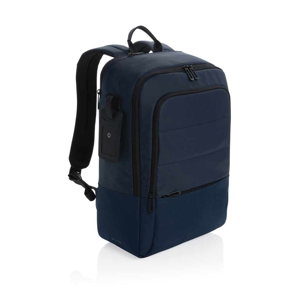 Armond AWARE™ RPET 15.6 inch deluxe laptop backpack - navy (± PMS 4280C)