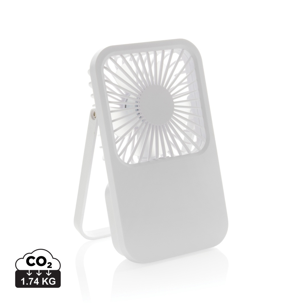 Aervina RCS recycled plastic re-chargeable desk fan