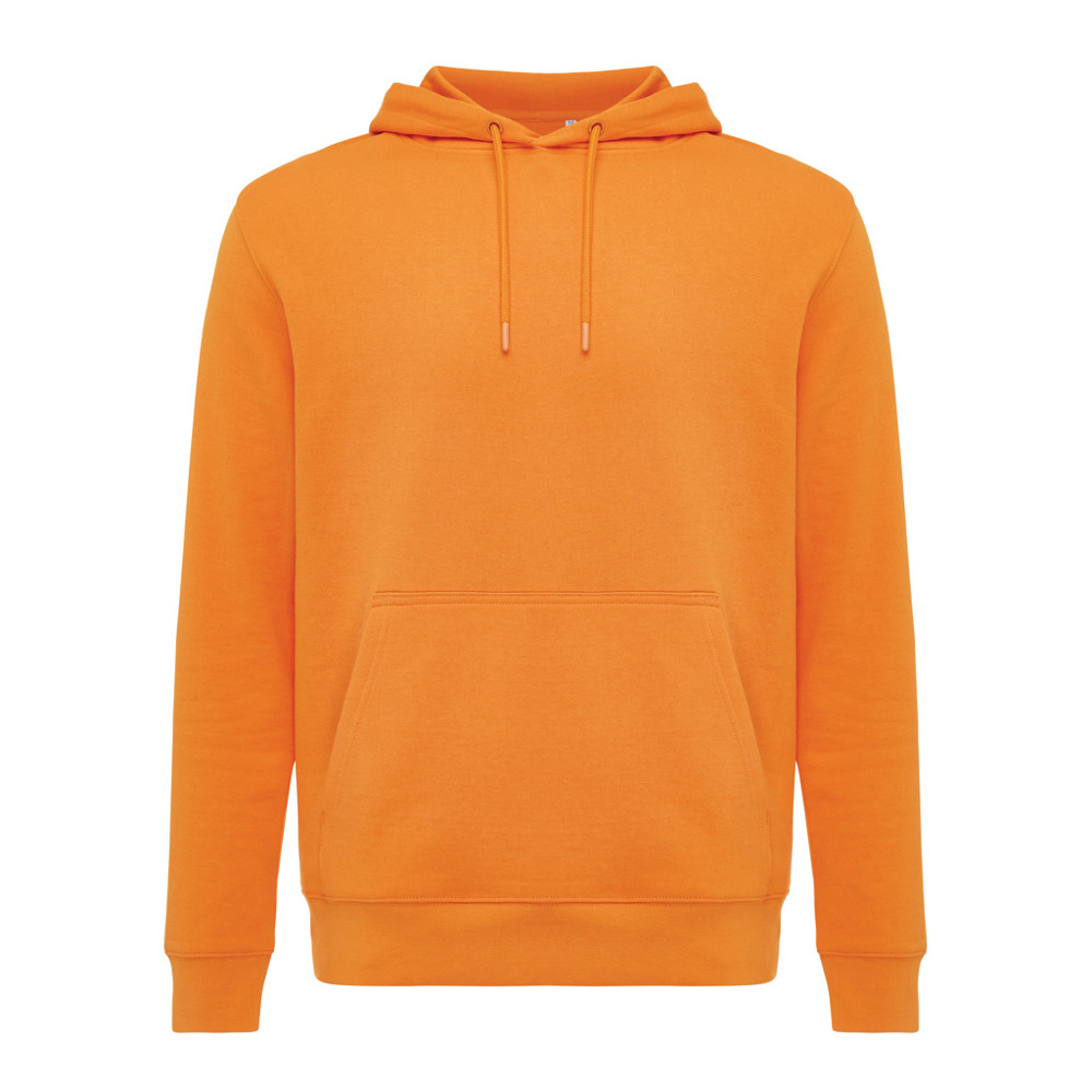 IQONIQ Rila lightweight recycled cotton hoodie - orange (± PMS 16-1255 TCX)
