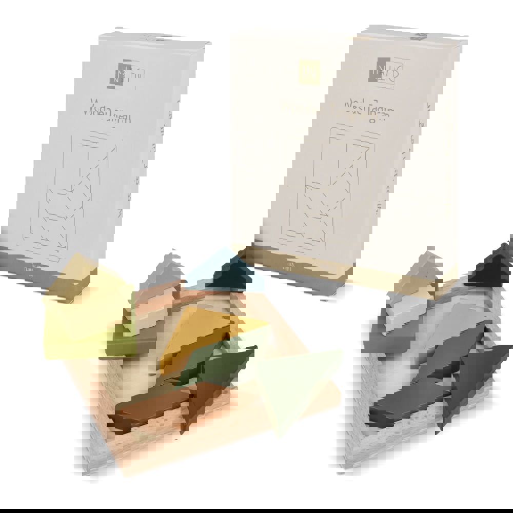 InSideOut Wooden Tangram think IQ puzzle