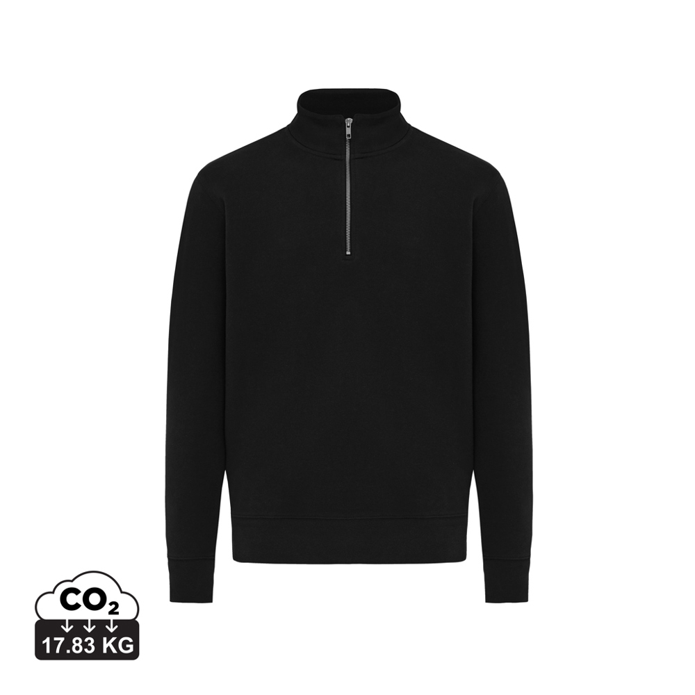 IQONIQ Elgon recycled cotton quarter zip sweater