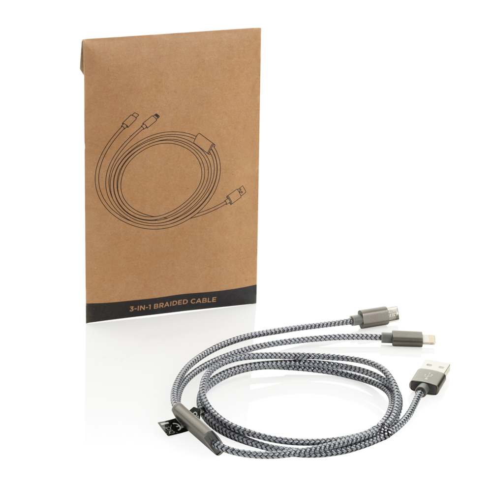 3-in-1 braided cable