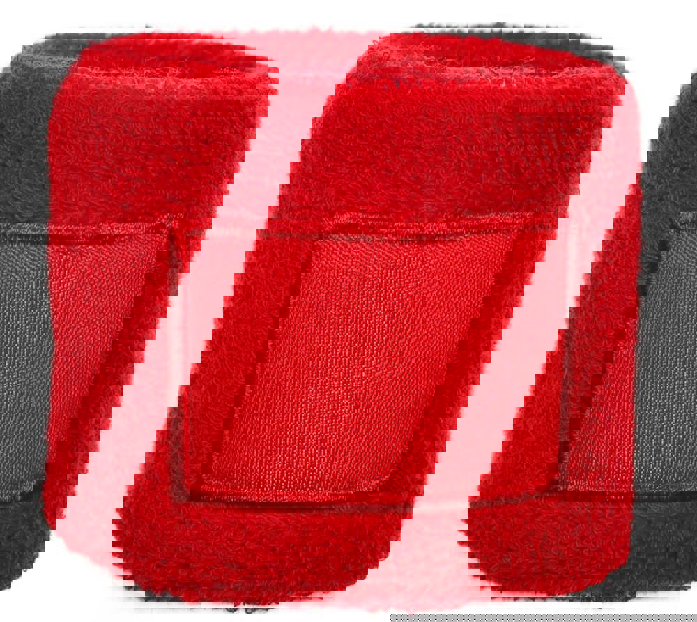 Frottier Armschweißband mit Label - Rot (PMS 199c) / Rot