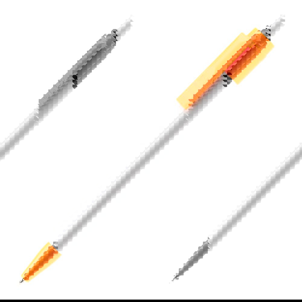 Ball pen Baron Colour hardcolour - White / Orange