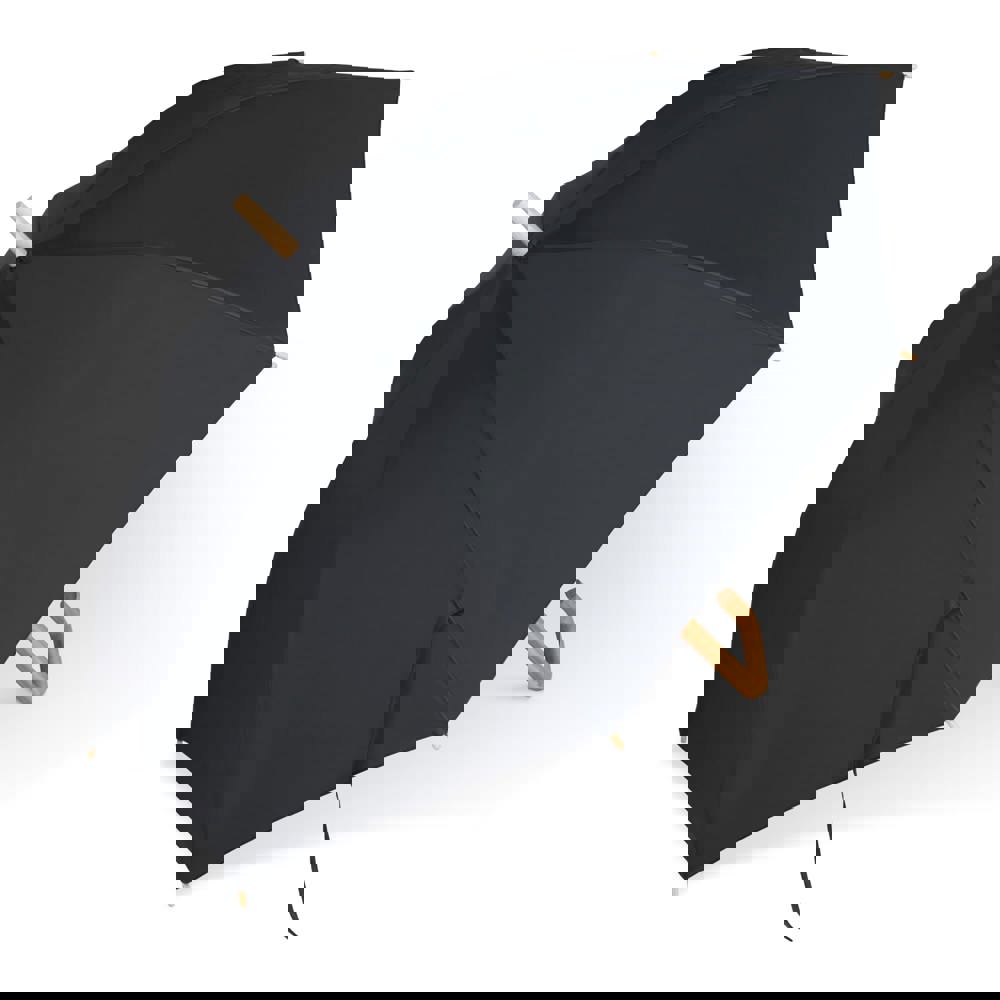 Stick umbrella 23” R-PET auto open - Black