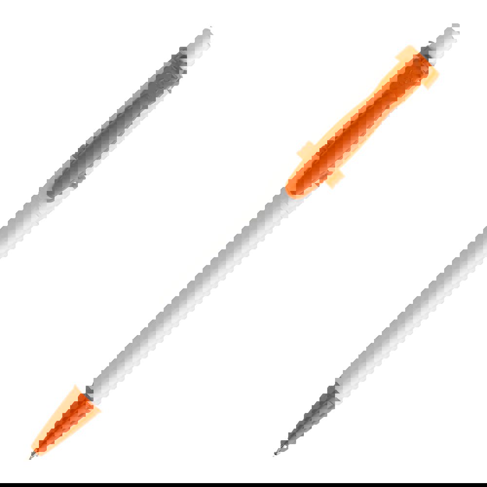 Ball pen Olly hardcolour - White / Orange