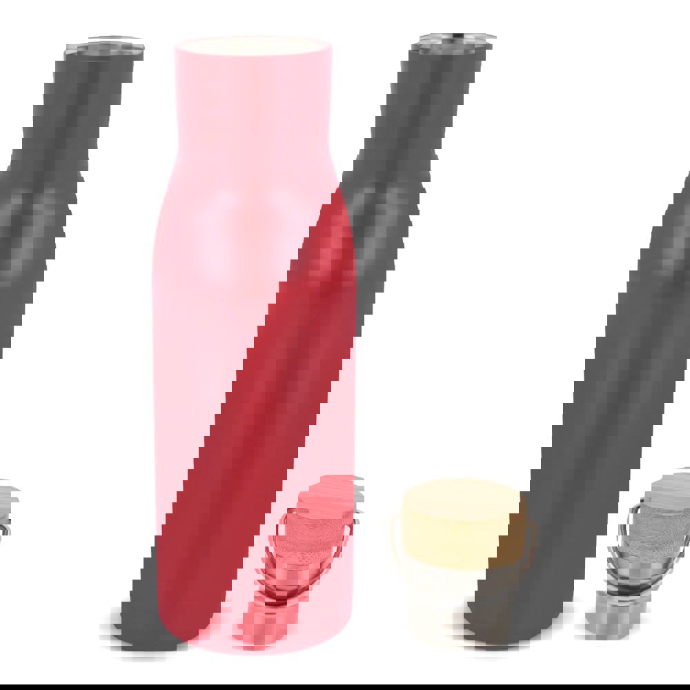 Thermo fles met bamboe deksel 500ml