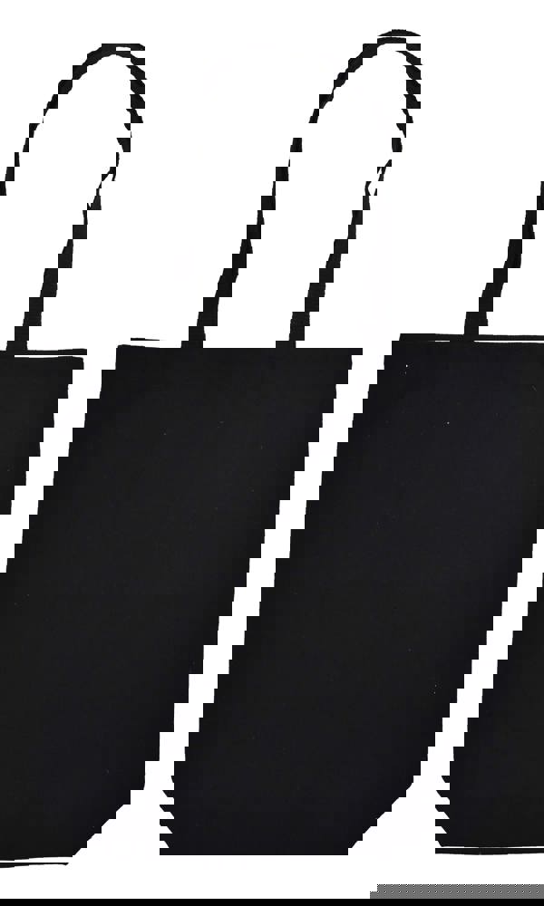 Bauwolltasche mit langen Henkeln und Bodenfalte, 300 gr/m²