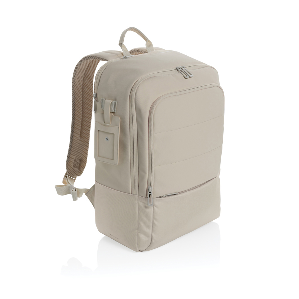 Armond AWARE™ RPET 15.6 inch deluxe laptop backpack - beige (± PMS Warm Grey 1)