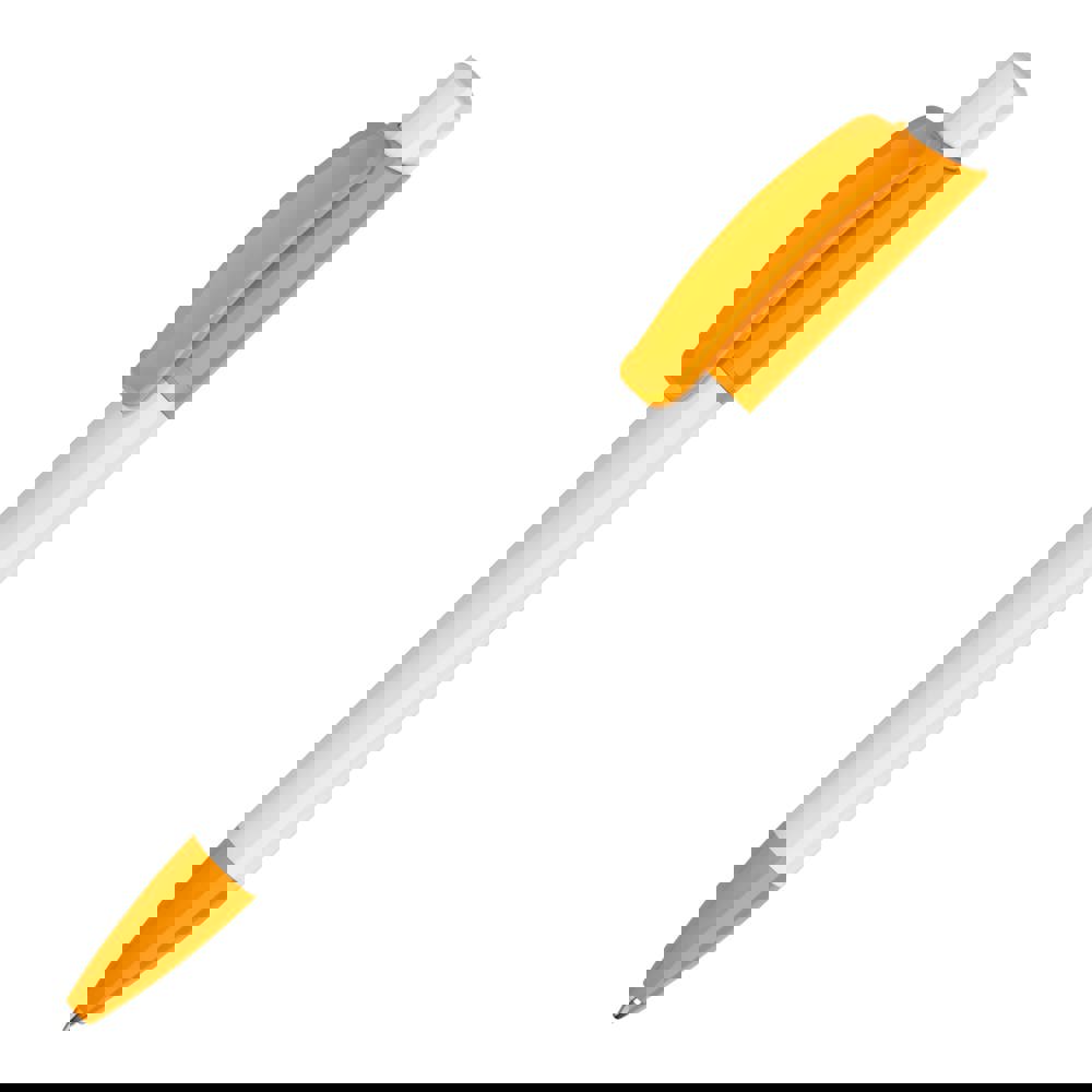 Ball pen Kamal hardcolour - White / Orange