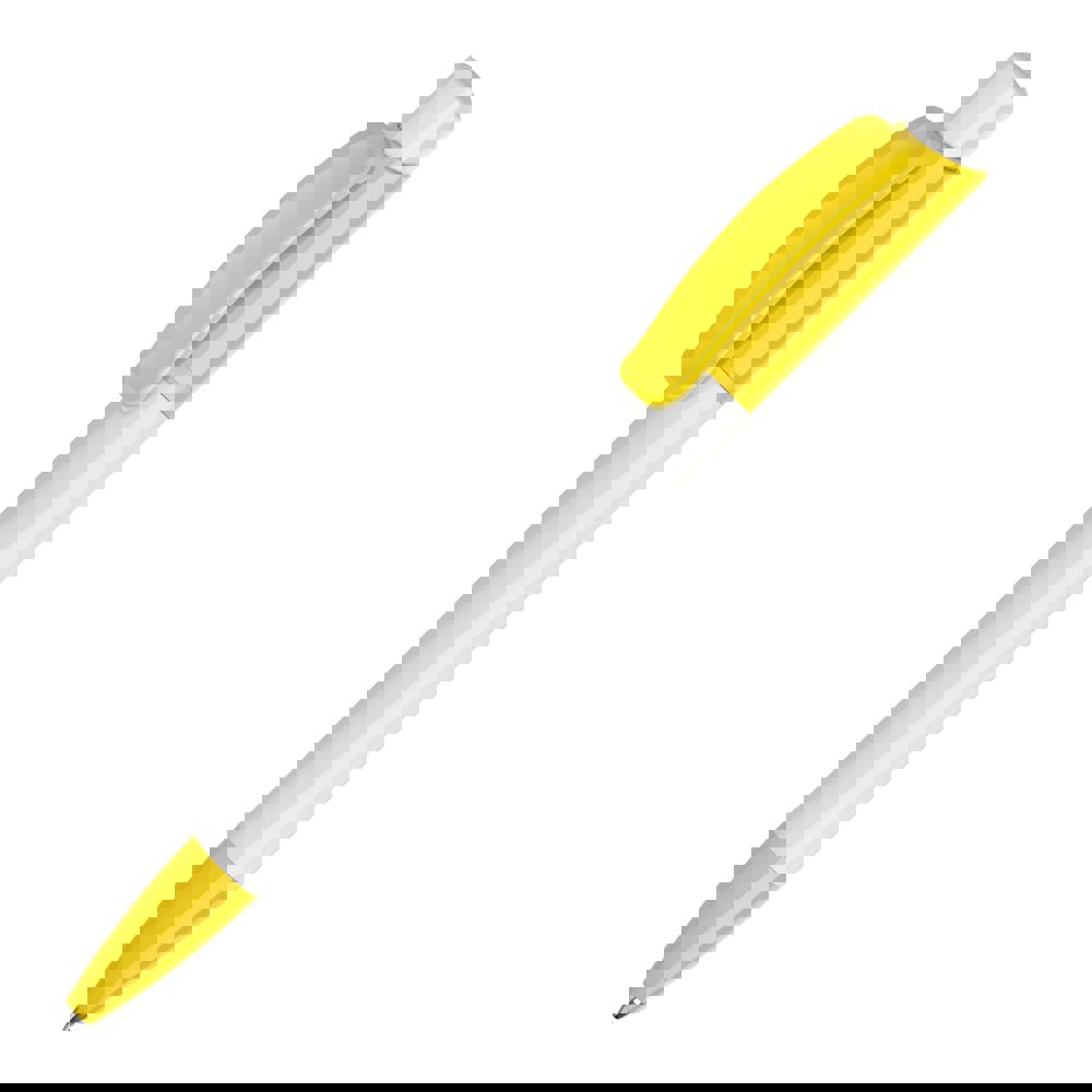 Ball pen Kamal hardcolour - White / Yellow