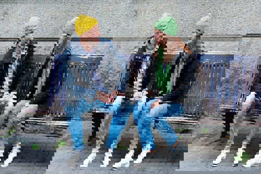 Coarsely knitted fisher hat