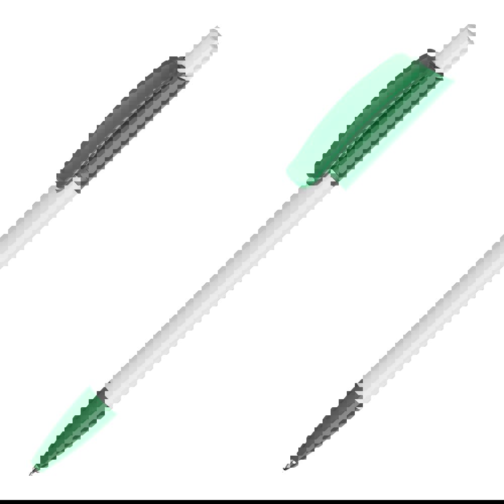 Ball pen Kamal hardcolour - White / Dark Green