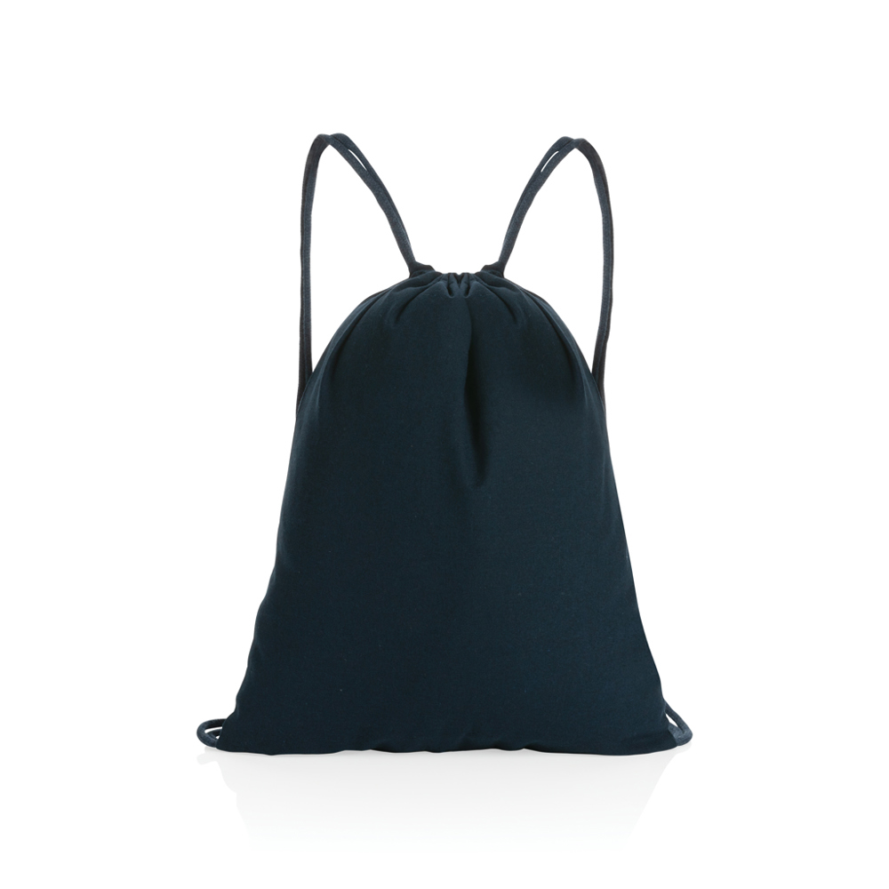 Impact AWARE™ recycled cotton drawstring backpack 145g - navy (± PMS 539)