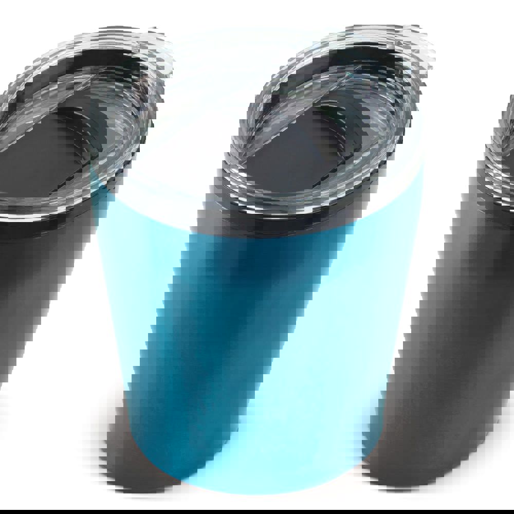 Koffiebeker metallic 180ml - lichtblauw