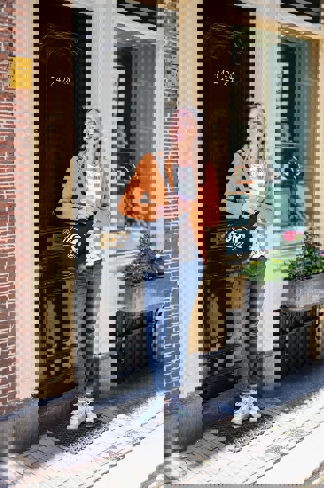 Baumwolltasche mit langen Henkeln, 140 gr/m²