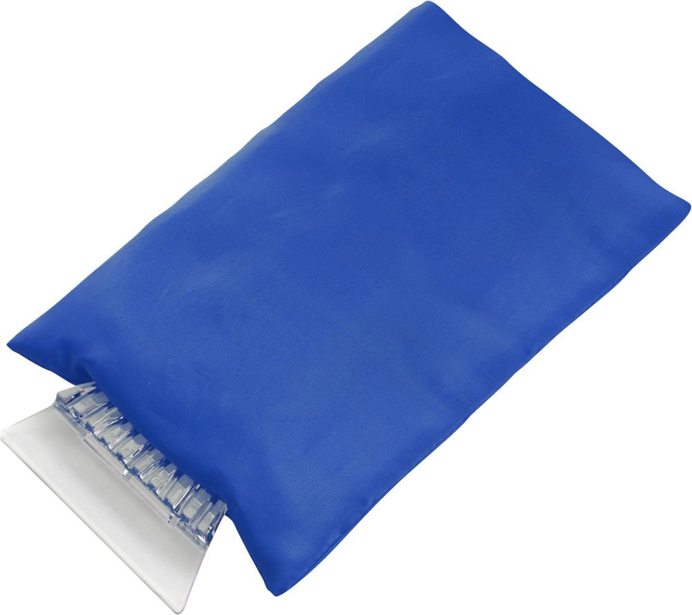 ABS ice scraper and polyester glove Doris - cobalt blue