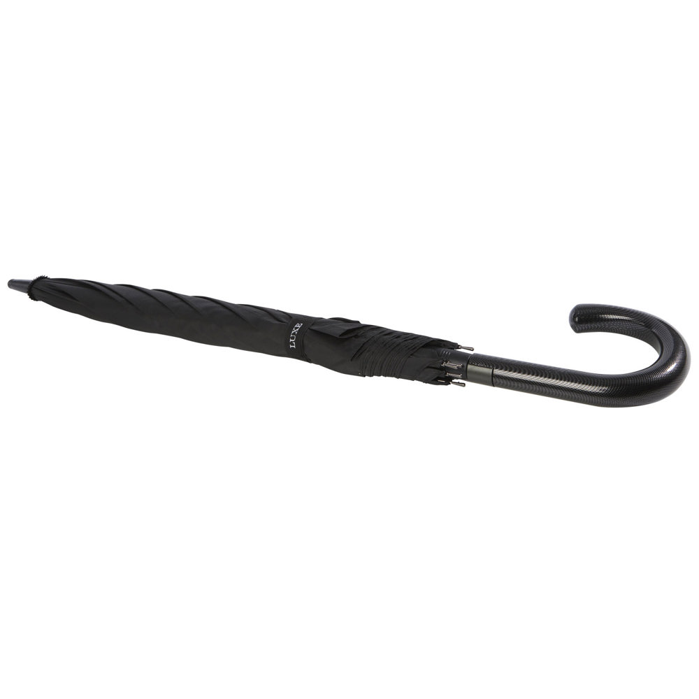 Fontana 23" automatische paraplu met carbon look en gebogen handvat