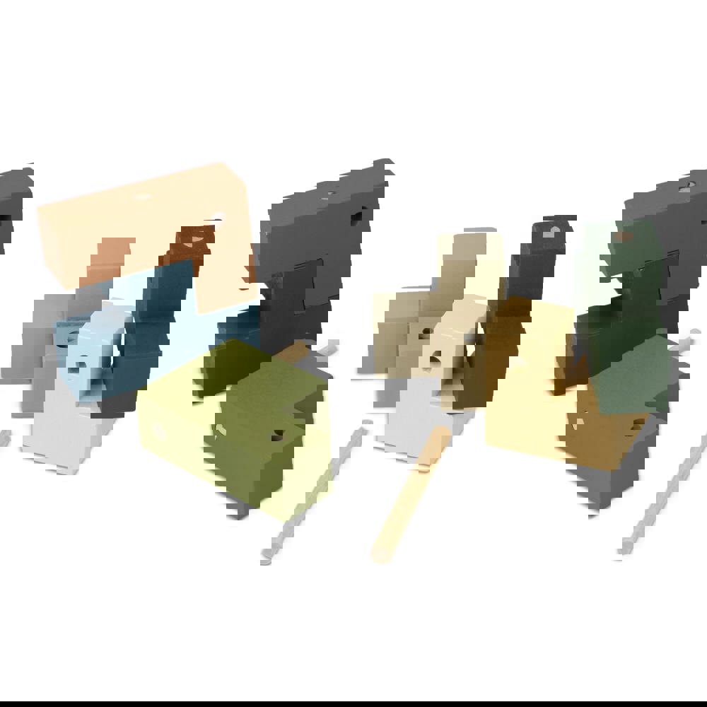 InSideOut Wooden Cube think iq puzzle