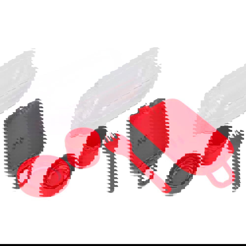 Alles-in-één Lunchkom met Sausvakje en Lepel-Vork