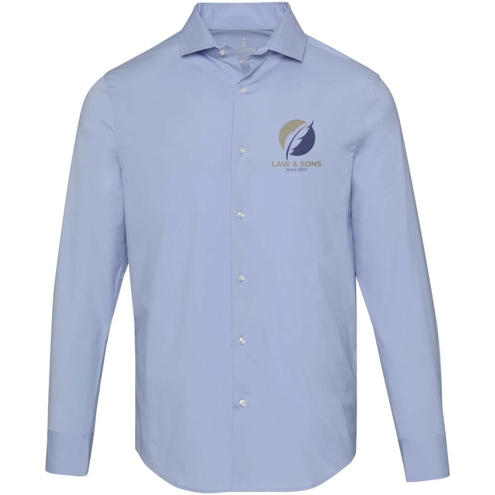 Carnelian poplin men's shirt