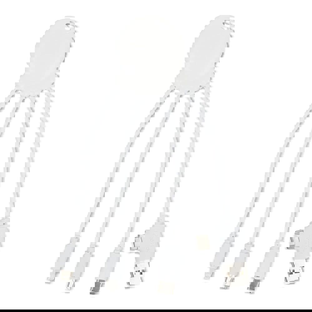 4009 - Xoopar Octopus OBP cable Ocean Bound Plastic - White
