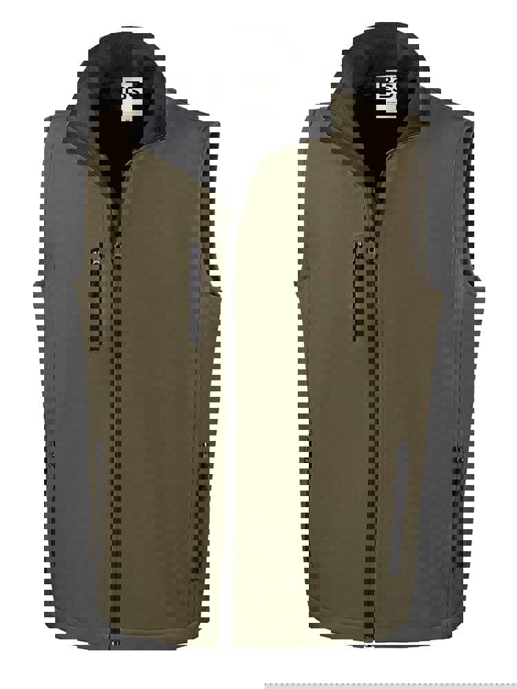 BS Traveller softshell bodywarmer, 275 gr/m² - Military (PMS 7771C)