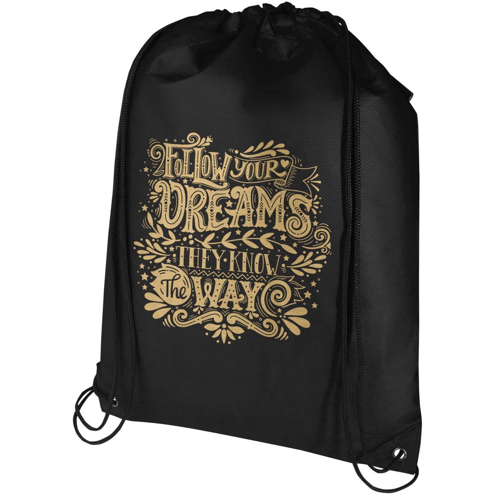 Evergreen GRS recycled non-woven drawstring bag 5L