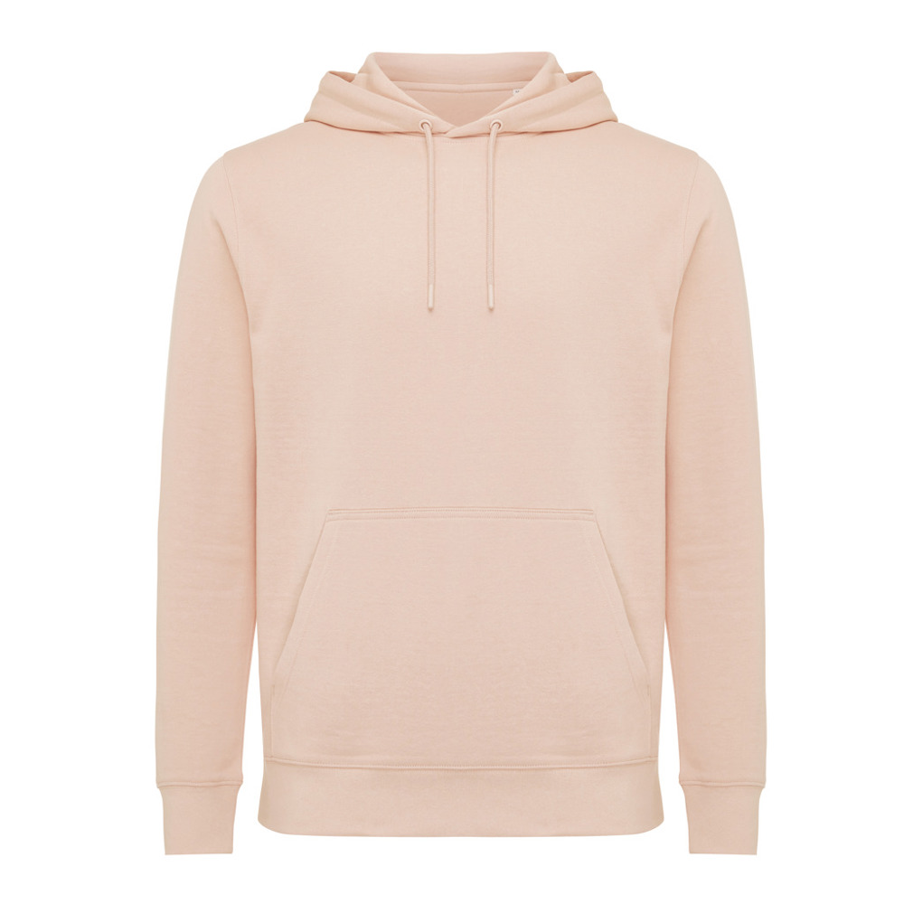 IQONIQ Rila lightweight recycled cotton hoodie - peach nectar (± PMS 14-1314 TCX)
