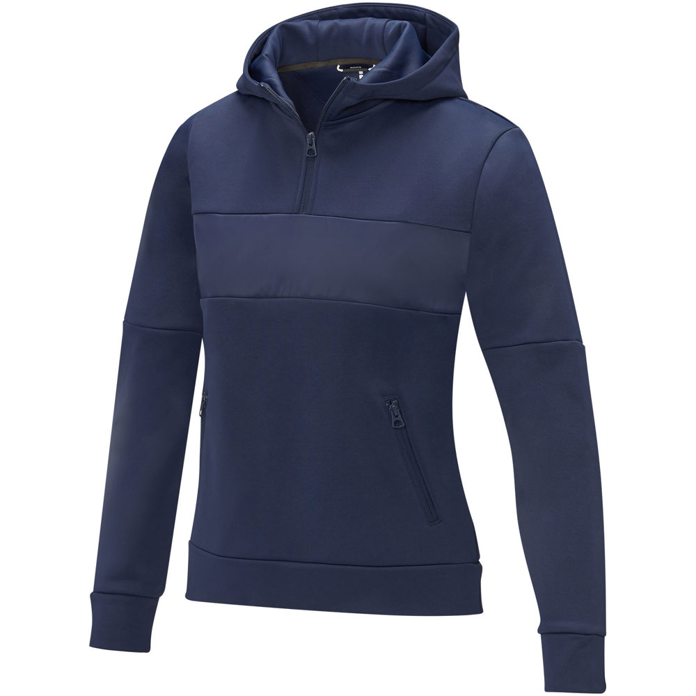 Sayan Kapuzenpullover mit halbem Reißverschluss für Damen - navy