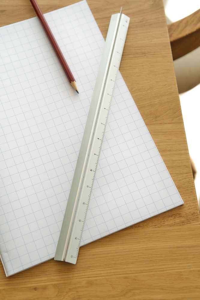 Aluminium-Dreiecklineal 30 cm Tavi