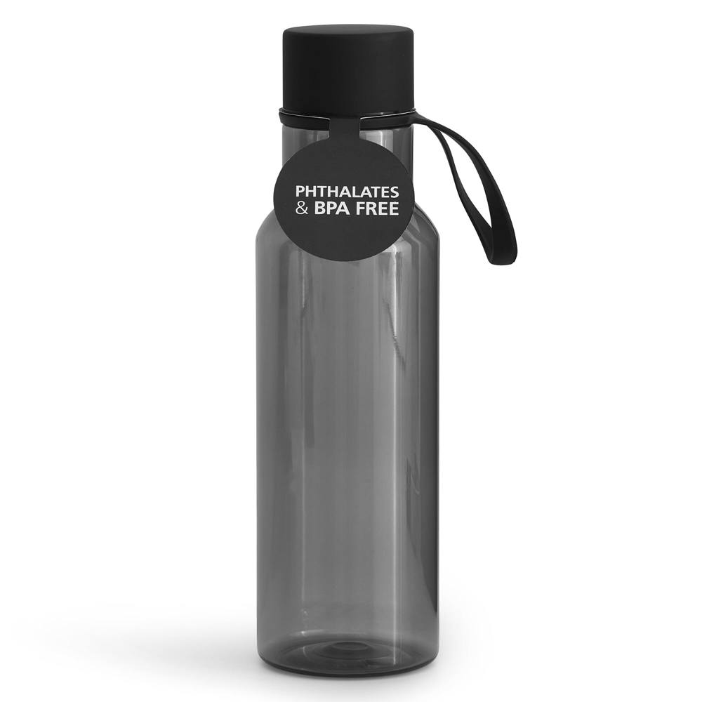 Sagaform Water Bottle 600ml - Transparent / Black