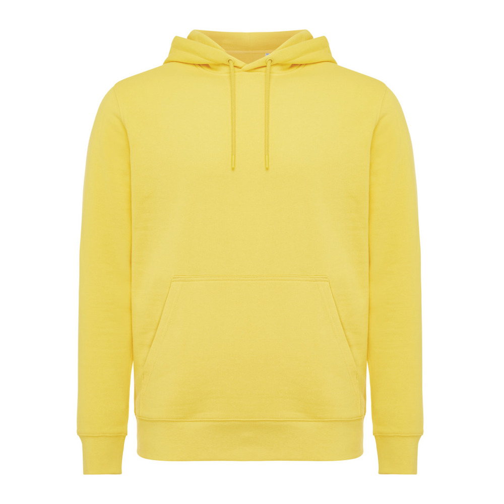 IQONIQ Rila lightweight recycled cotton hoodie - yellow (± PMS 13-0759 TCX)