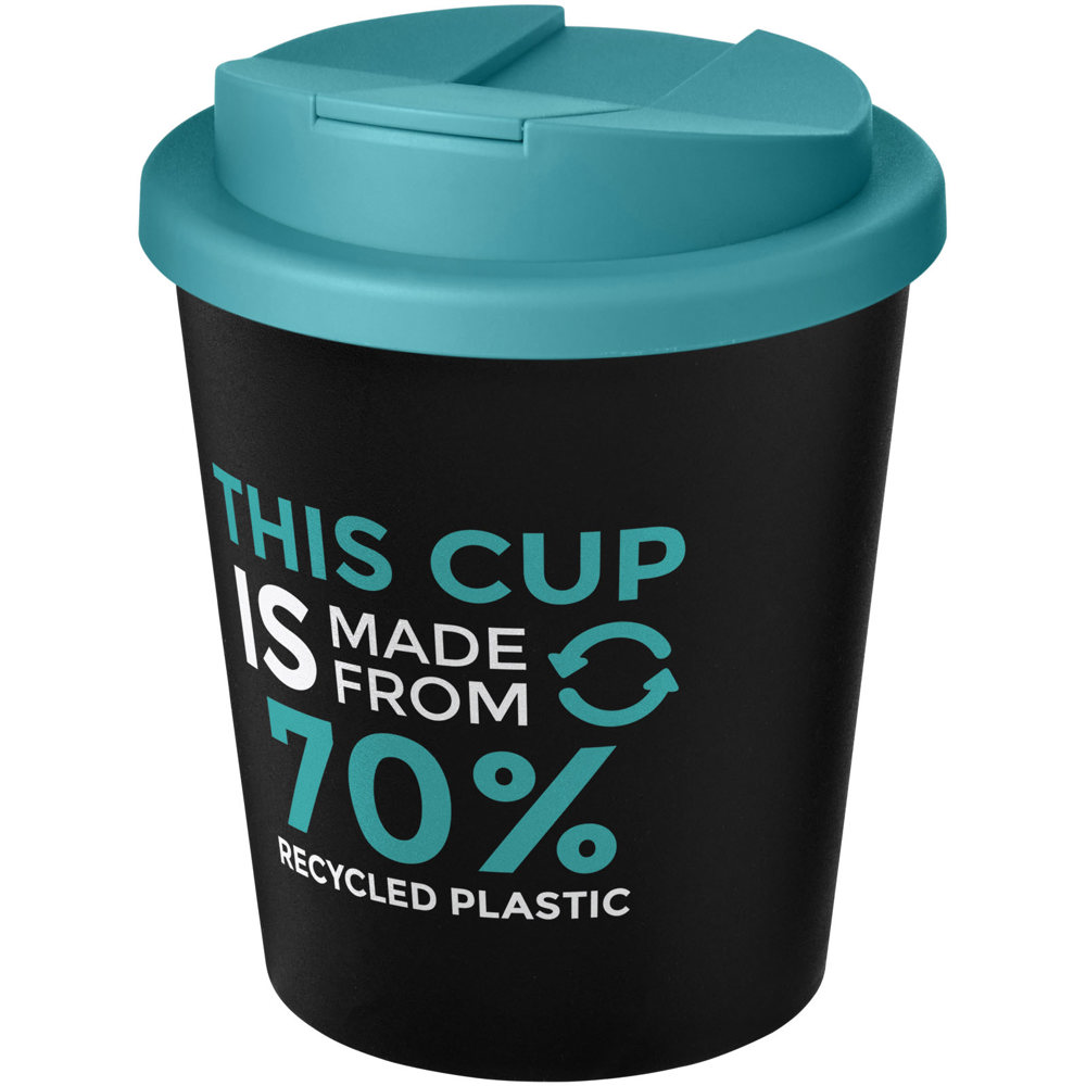 Americano® Espresso Eco 250 ml recycled tumbler with spill-proof lid 