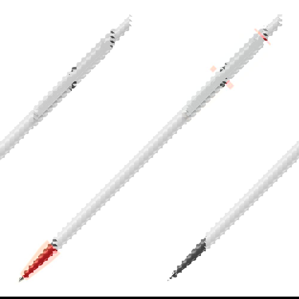 Ball pen Baron hardcolour (RX210 refill) - White / Red