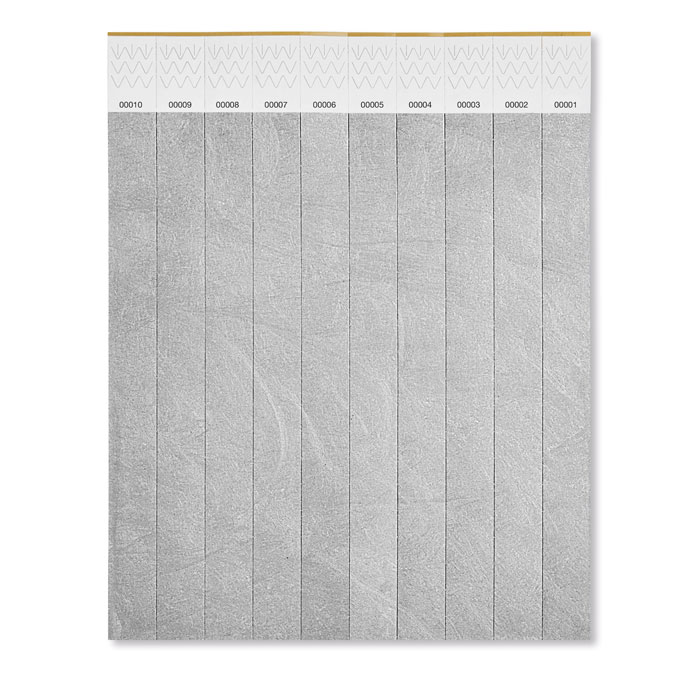  TYVEK - One sheet of 10 wristbands