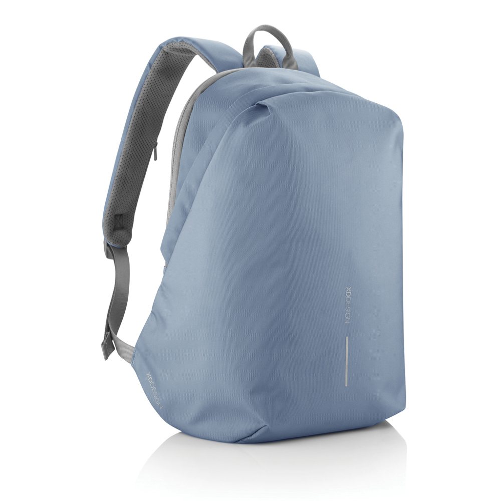Bobby Soft, anti-theft backpack - blue, grey (± PMS 5405/ ± PMS Cool Grey 8)