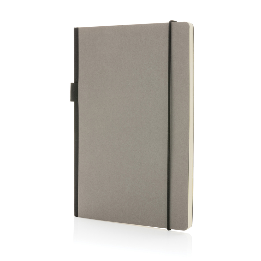 A5 deluxe kraft hardcover notebook - grey (± PMS 2332C)
