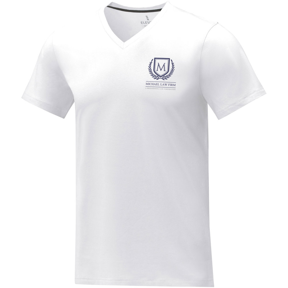 Somoto Heren T-shirt met V-hals en korte mouwen 