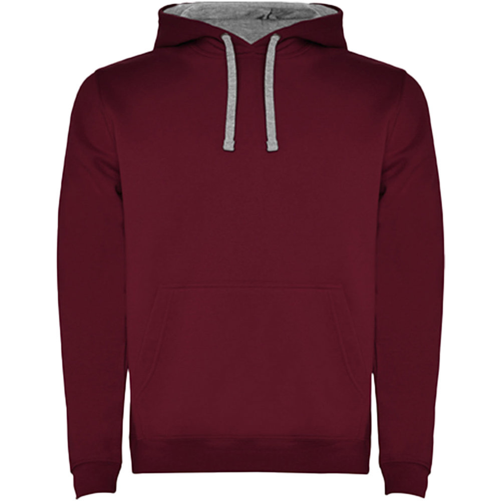 Urban Kapuzenpullover für Herren - Maroon rot, marl grau